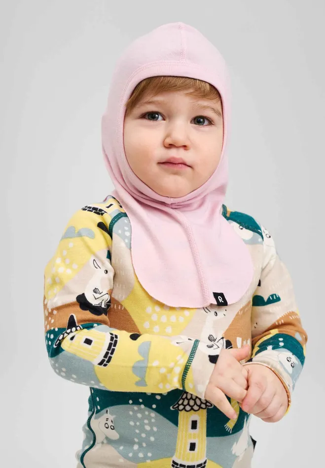 Reima Winter Hats and Balaclavas Merino Wool Balaclava 8211 Aurora Pale Rose 8211 Kids