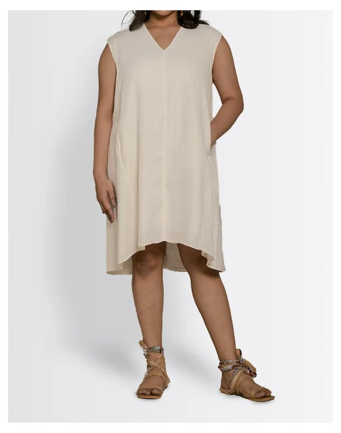 Reistor Hemp Musical Dusk Tunic Dress Ivory White Women Madewell Dresses