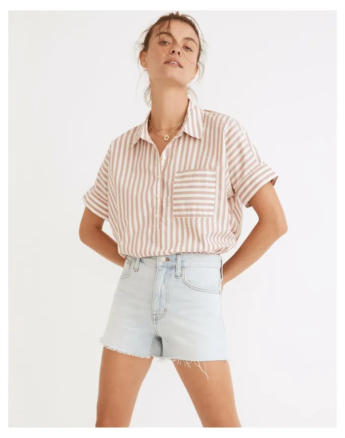 Relaxed Denim Shorts In Essen Wash Essen Wash Women Madewell Shorts