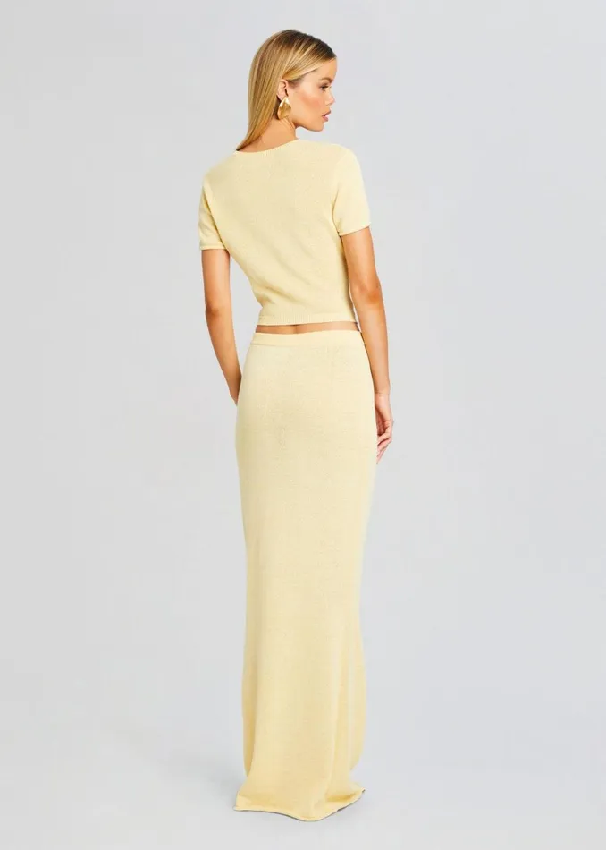 Retrofete Bottoms Kora Knit Maxi Skirt Butter 8211 Women