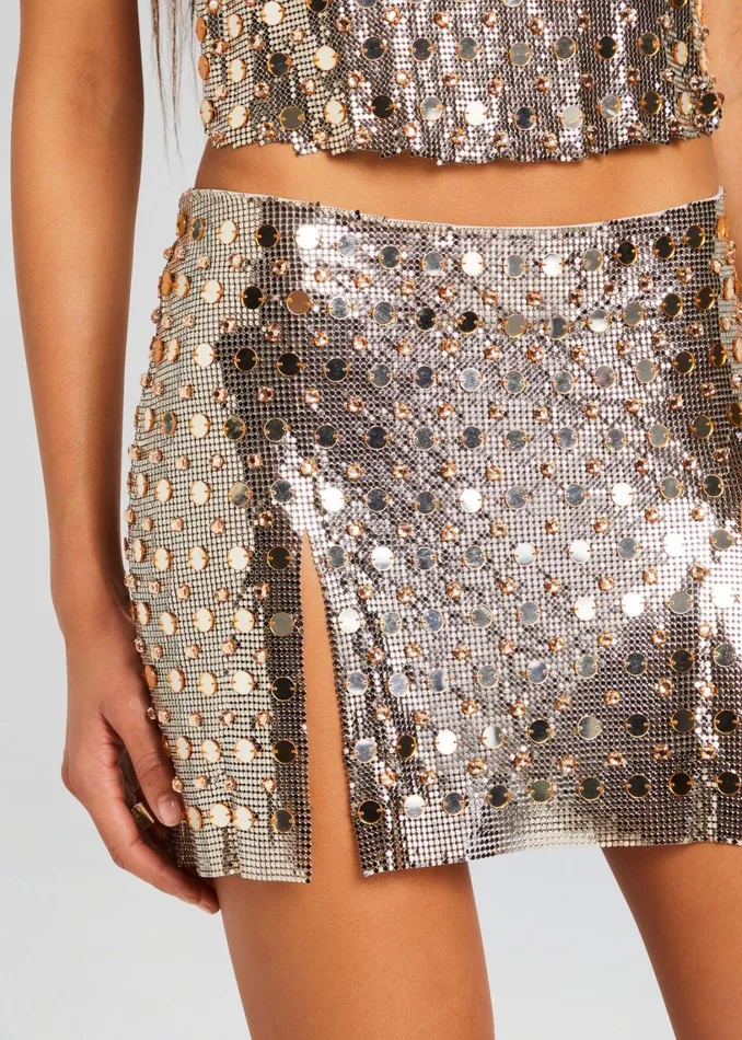 Retrofete Bottoms Tamar Skirt Silvergold 8211 Women