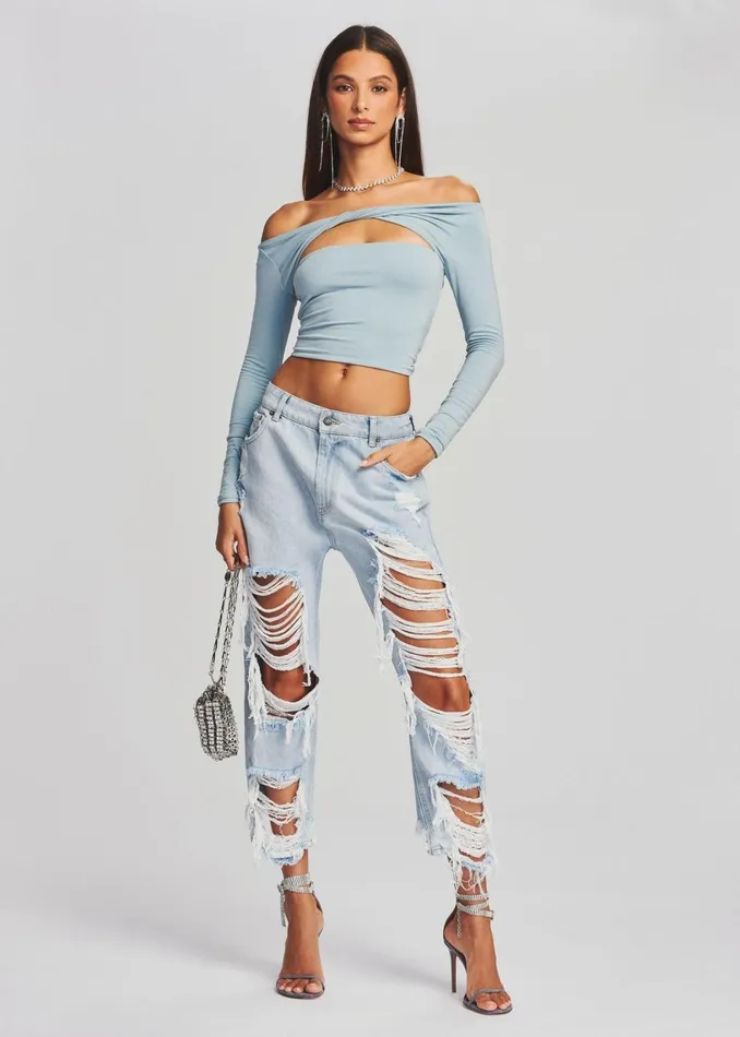 Retrofete Denim Omar Drop Boyfriend Jean Light Laguna 8211 Women