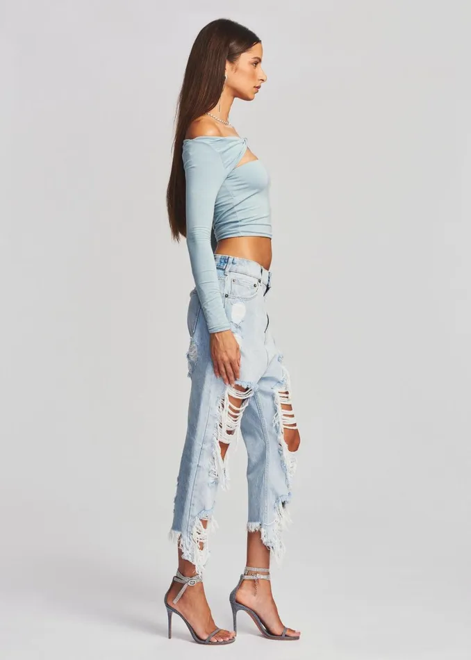 Retrofete Denim Omar Drop Boyfriend Jean Light Laguna 8211 Women