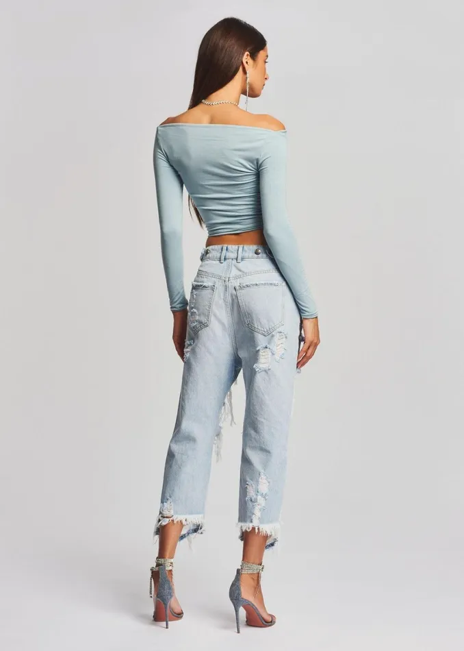 Retrofete Denim Omar Drop Boyfriend Jean Light Laguna 8211 Women