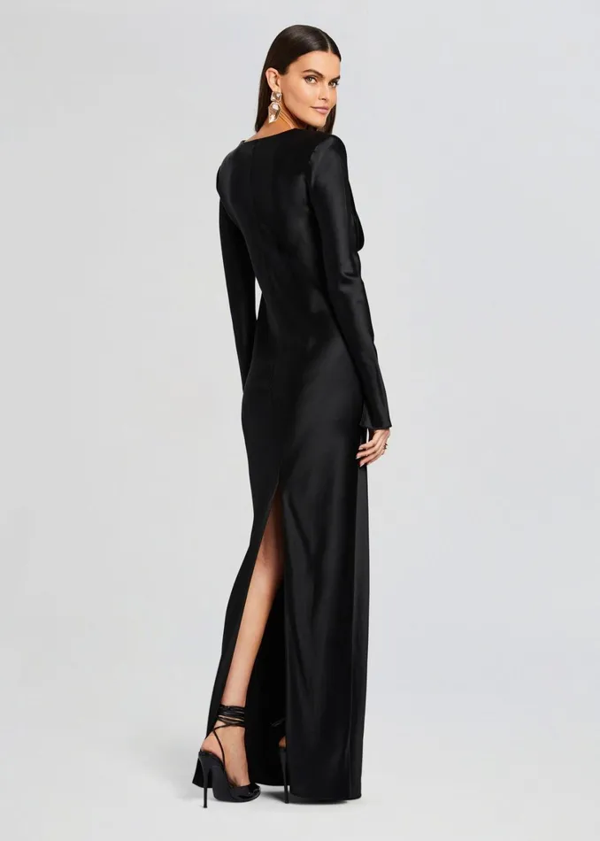 Retrofete Dresses Anna Cowl Evening Dress Black 8211 Women