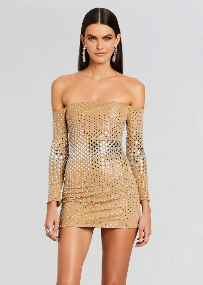 Retrofete Dresses Briella Embellished Dress Silvertannin 8211 Women