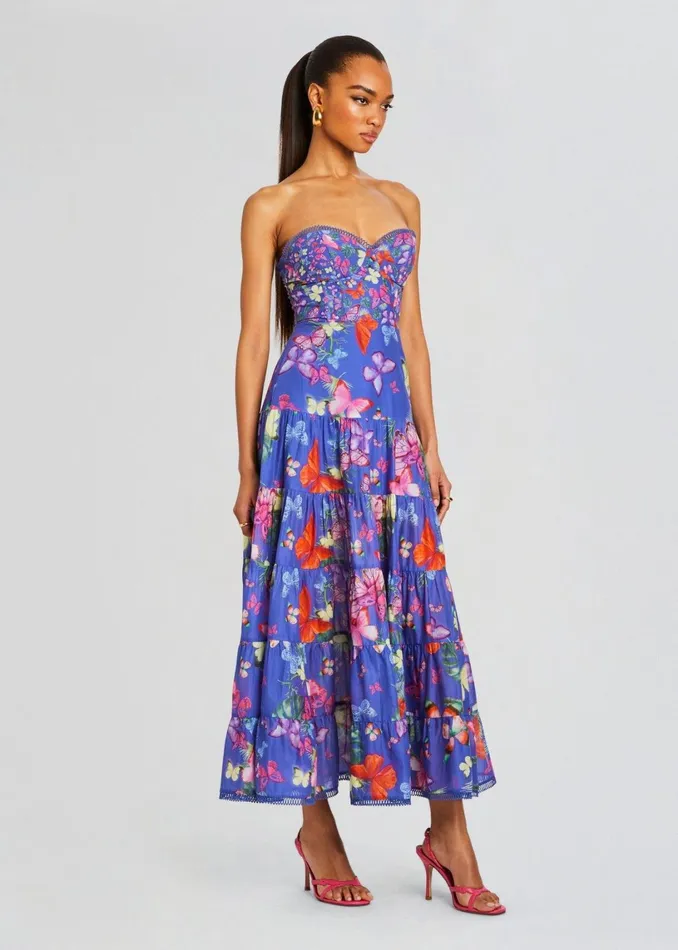 Retrofete Dresses Danny Long Dress Blue Borbo 8211 Women