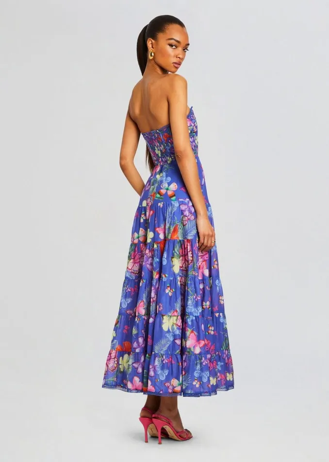 Retrofete Dresses Danny Long Dress Blue Borbo 8211 Women