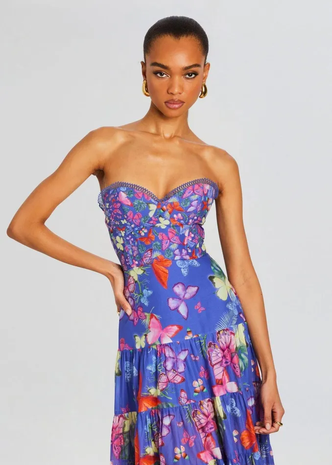 Retrofete Dresses Danny Long Dress Blue Borbo 8211 Women