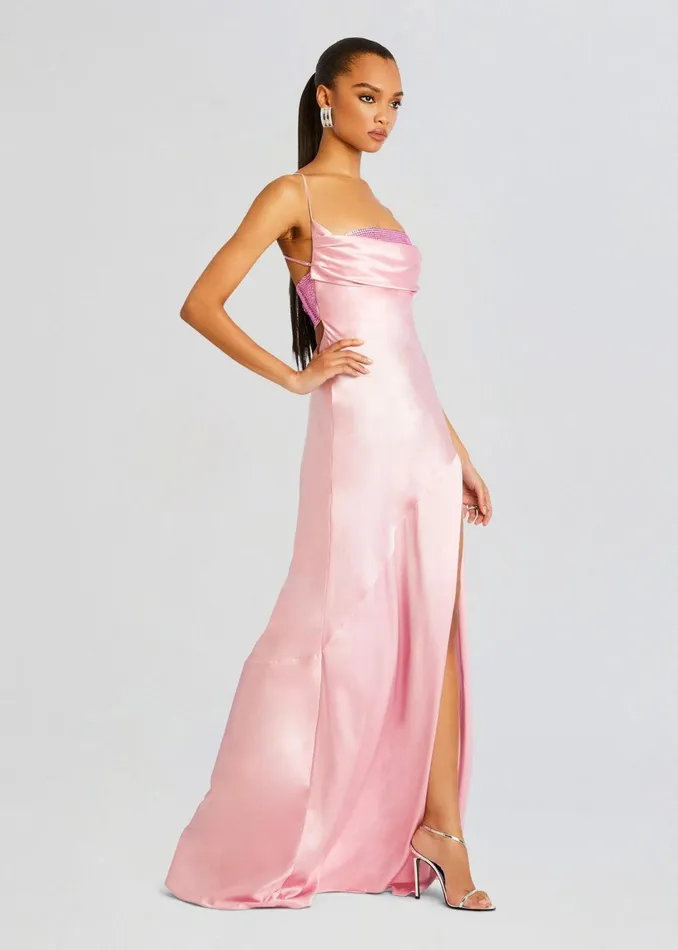 Retrofete Dresses Emery Embellished Silk Dress Blush Pink 8211 Women