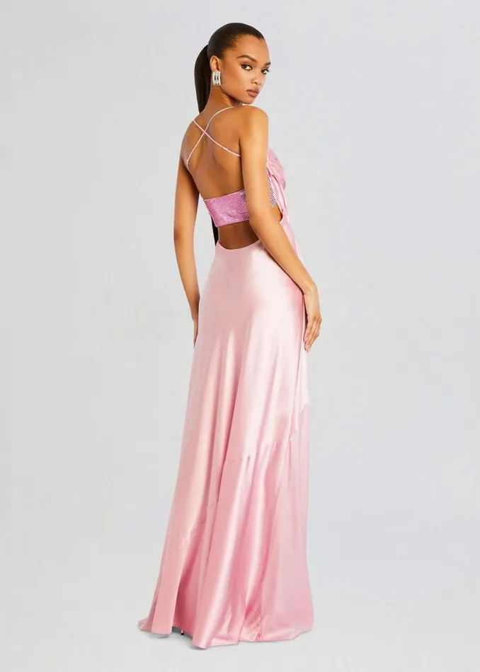 Retrofete Dresses Emery Embellished Silk Dress Blush Pink 8211 Women