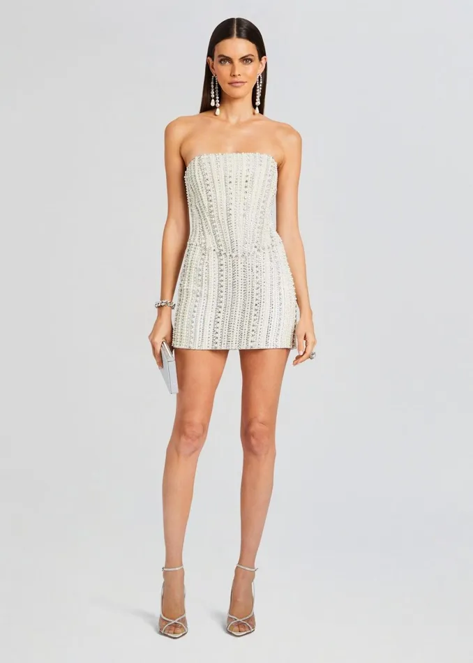Retrofete Dresses Esmeray Embellished Dress White 8211 Women