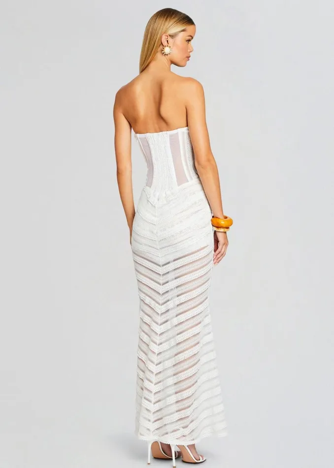 Retrofete Dresses Florey Long Dress Natural White 8211 Women
