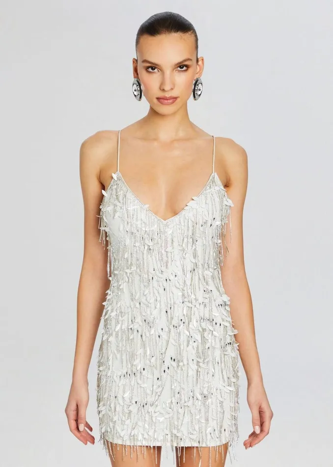 Retrofete Dresses Haven Embellished Dress Whitesilver 8211 Women