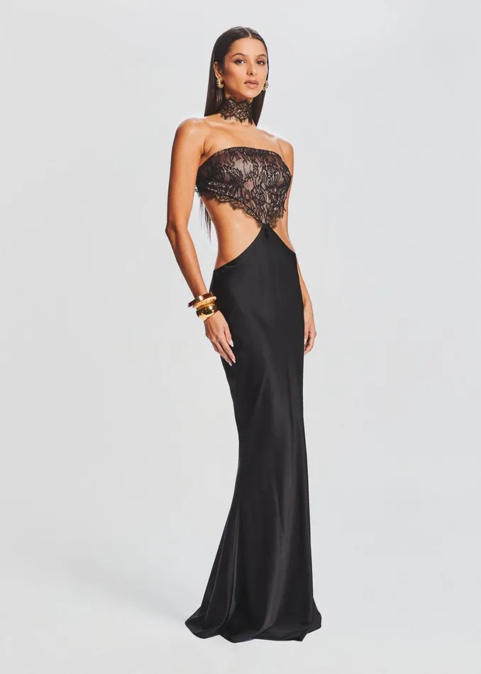 Retrofete Dresses Lucie Silk Dress Black 8211 Women