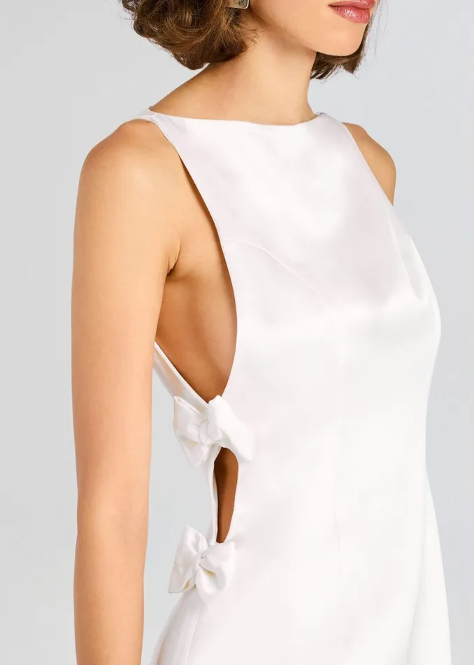 Retrofete Dresses Nadine Satin Dress White 8211 Women