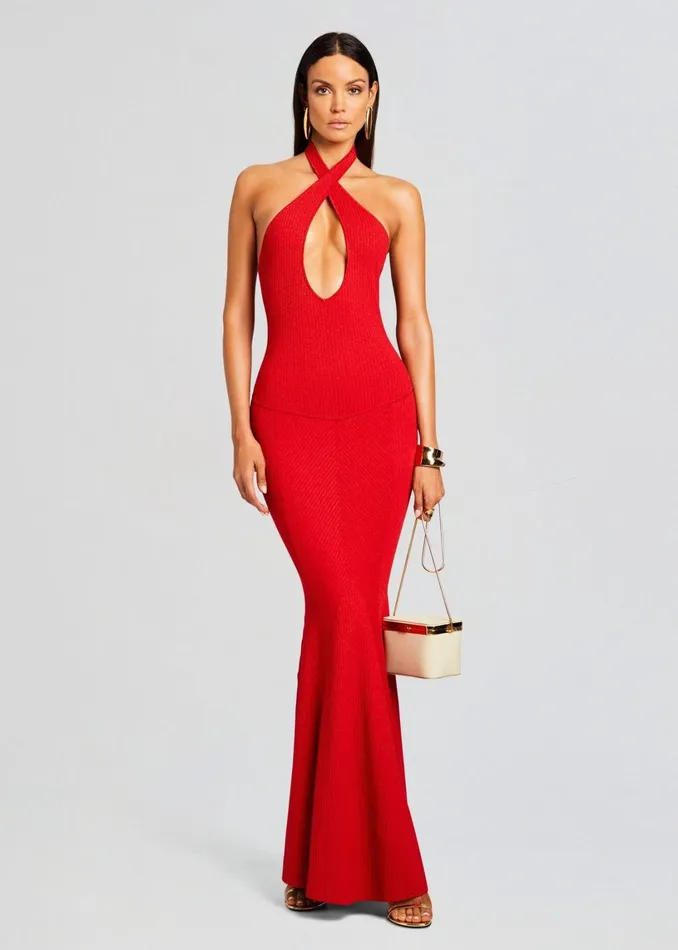 Retrofete Dresses Verona Bandage Knit Dress Red 8211 Women