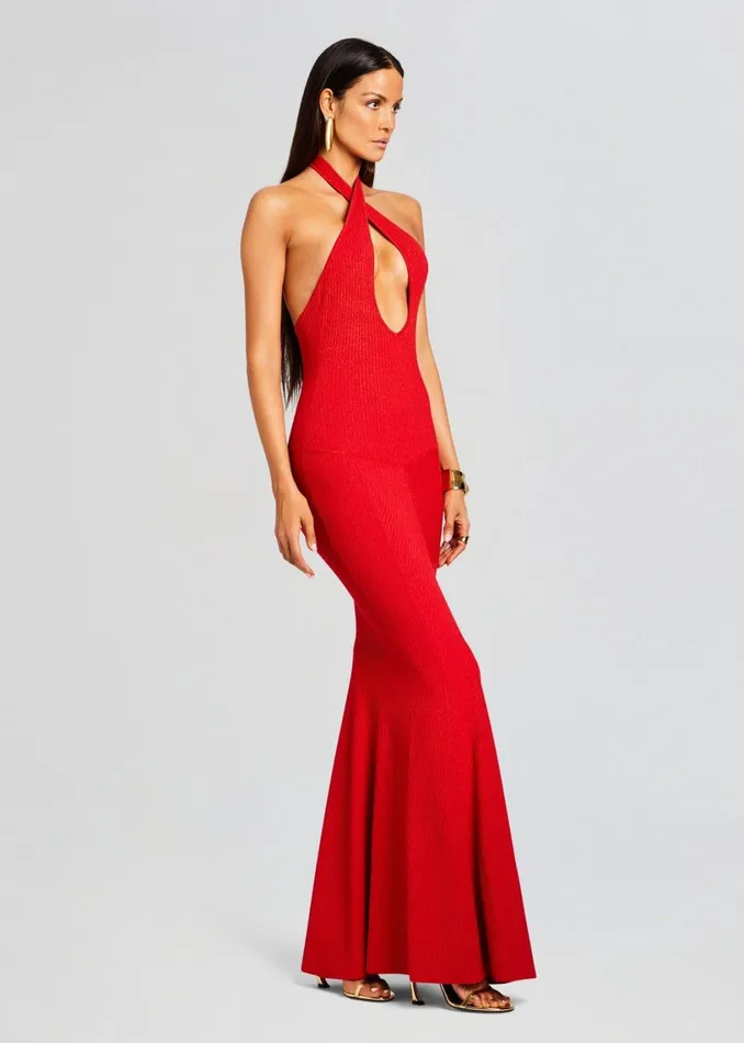 Retrofete Dresses Verona Bandage Knit Dress Red 8211 Women