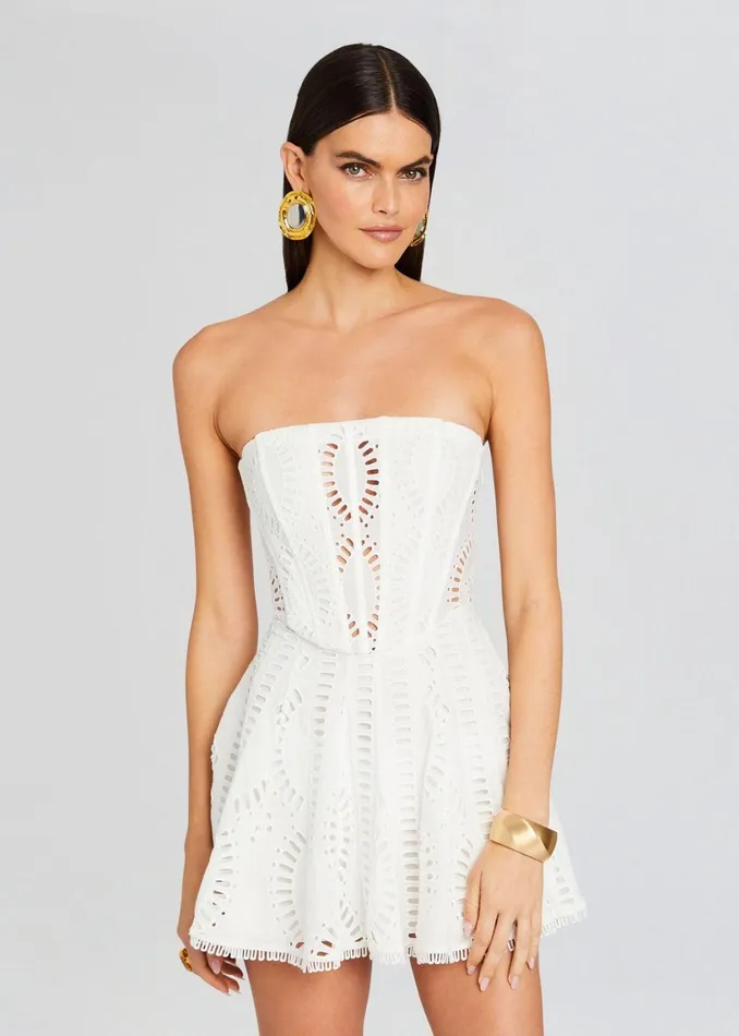 Retrofete Dresses Zannick Short Dress White Samoa 8211 Women