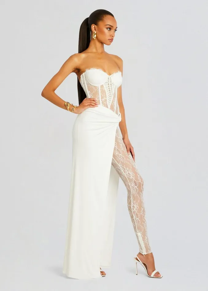 Retrofete Jumpsuits Carla Lace Jumpsuit White 8211 Women