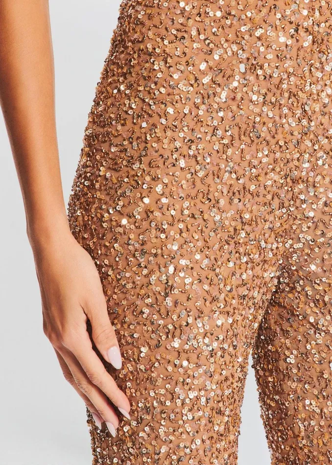 Retrofete Jumpsuits Elodie Sequin Jumpsuit Tannin 8211 Women