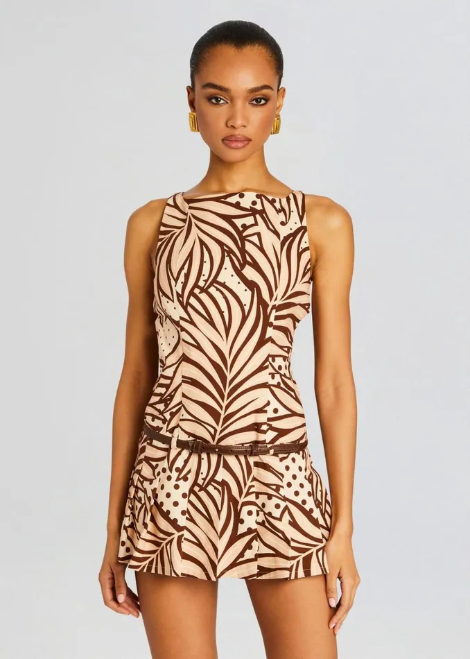 Retrofete Jumpsuits Kat Romper Polka Dot Leaves 8211 Women