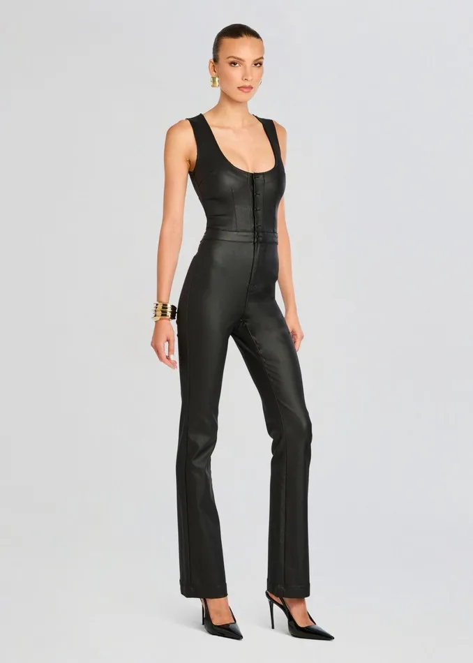 Retrofete Jumpsuits Mckinnon Coated Denim Jumpsuit Coated Black 8211 Women