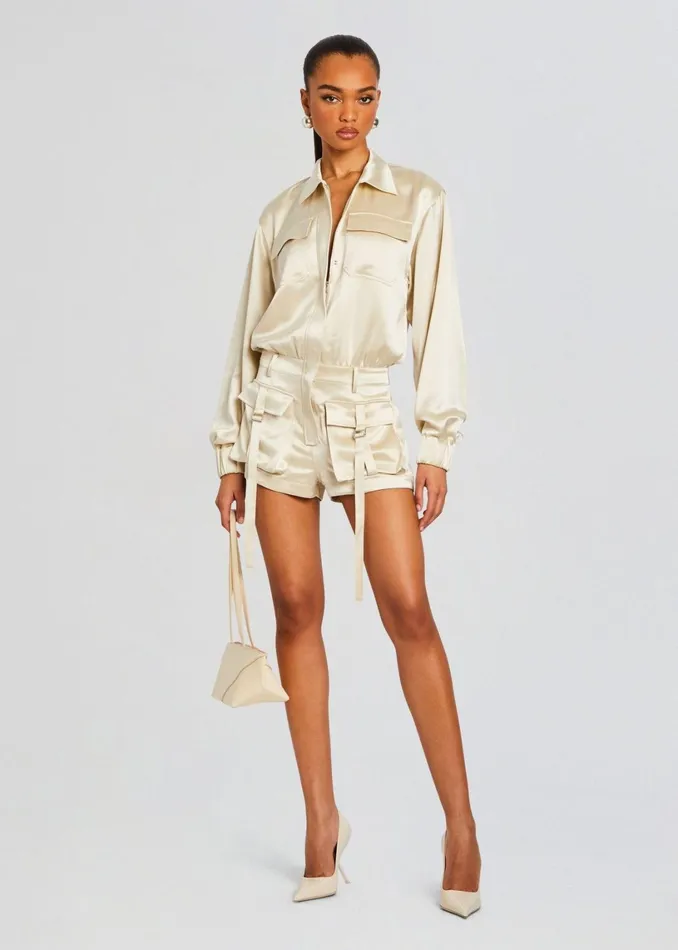 Retrofete Jumpsuits Rosanna Romper Champagne 8211 Women
