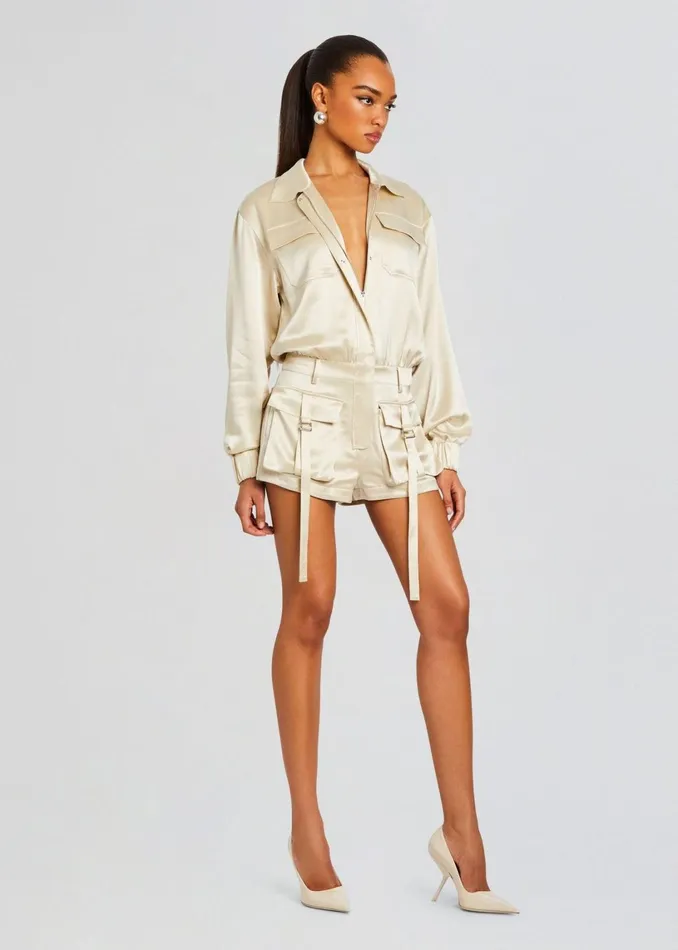 Retrofete Jumpsuits Rosanna Romper Champagne 8211 Women