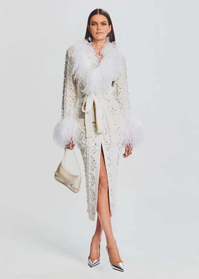 Retrofete Outerwear Jenna Cardigan Ivory 8211 Women