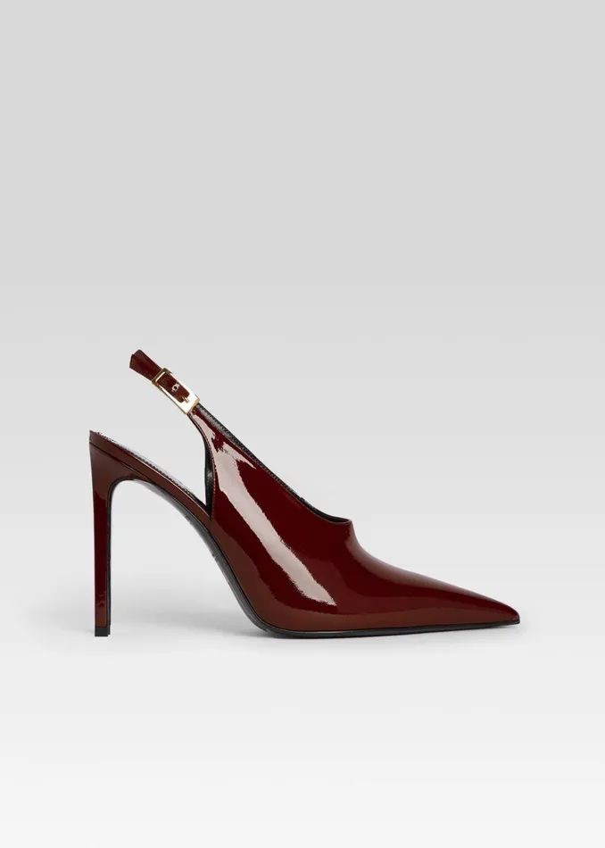 Retrofete Shoes Celia Leather Slingback Burgundy 8211 Women