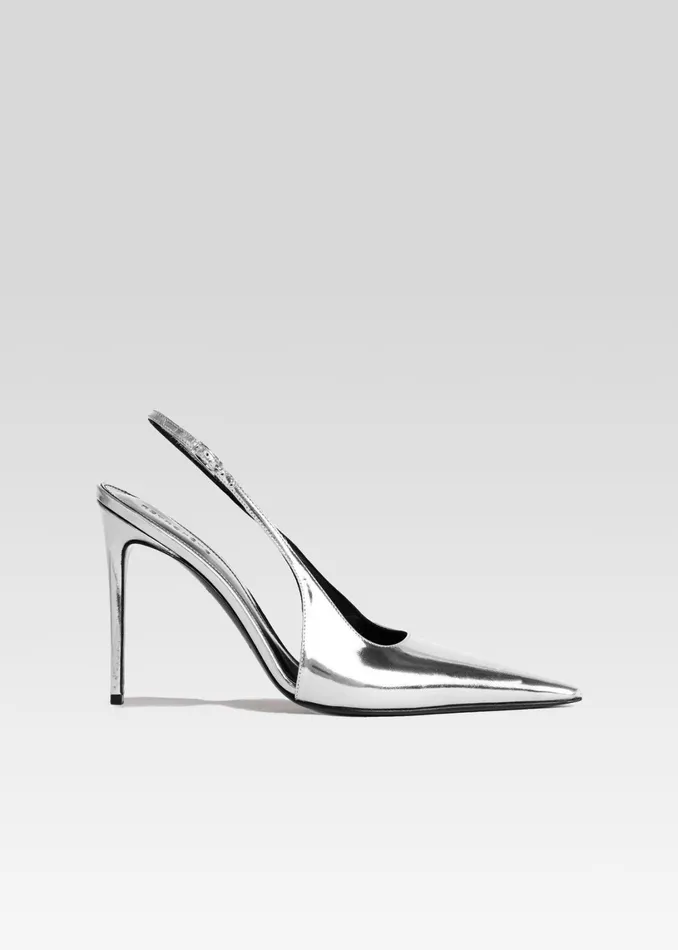 Retrofete Shoes Cindy Slingback Heel Silver 8211 Women