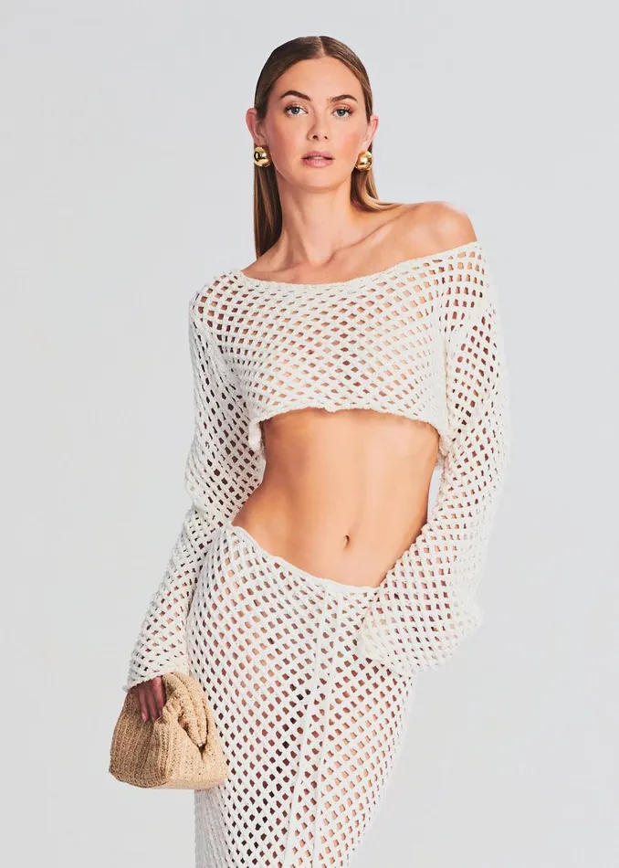 Retrofete Swim Magen Knitted Shirt White 8211 Women