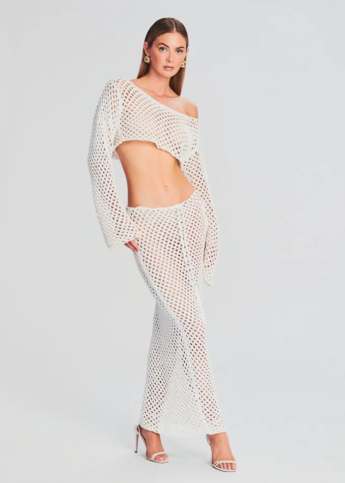 Retrofete Swim Magen Knitted Shirt White 8211 Women