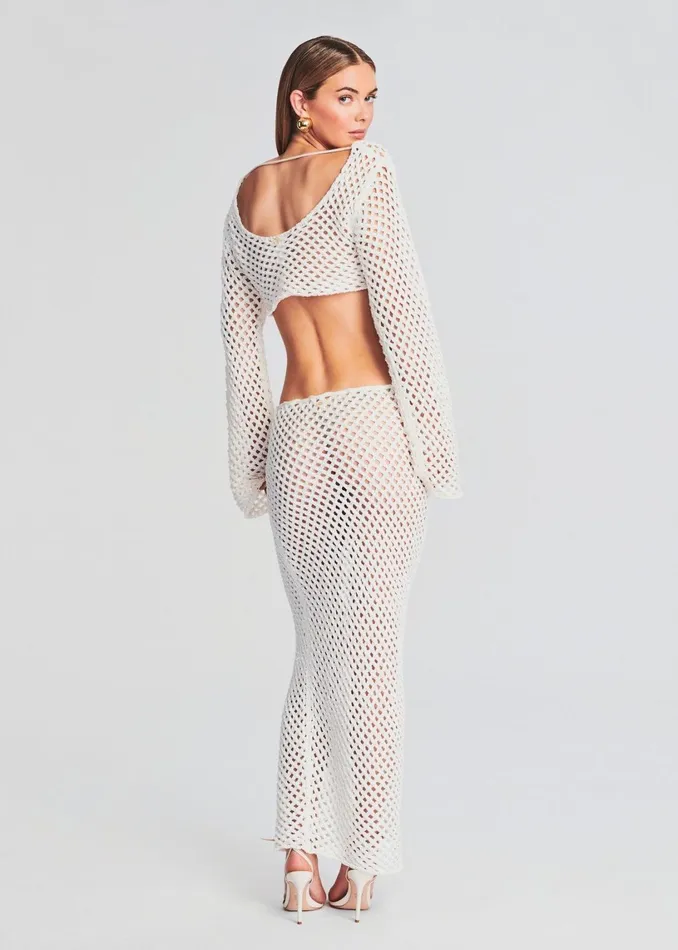 Retrofete Swim Magen Knitted Shirt White 8211 Women