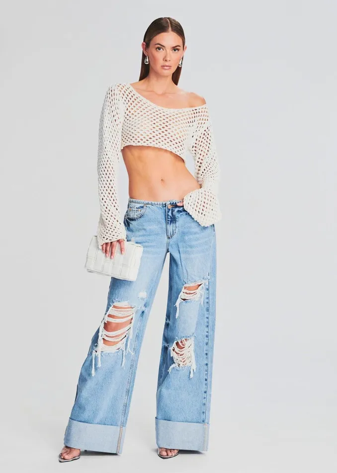 Retrofete Swim Magen Knitted Shirt White 8211 Women