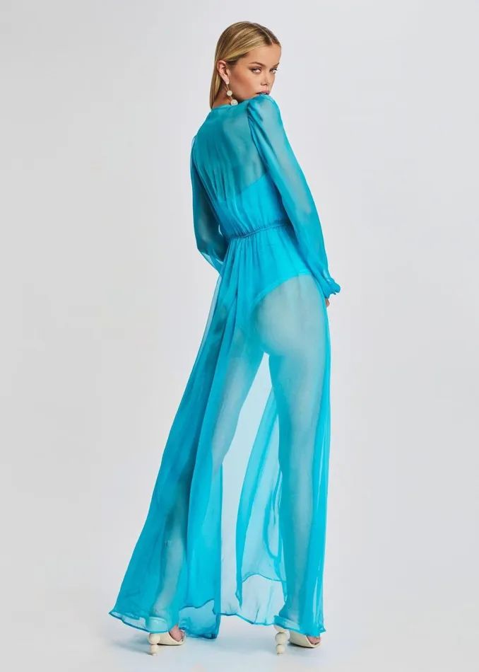 Retrofete Swim Veronica Maxi Dress Turquoise 8211 Women