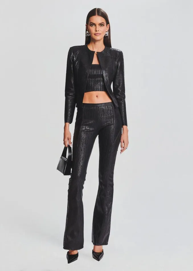 Retrofete Tops Evey Coated Knit Top Coated Black 8211 Women