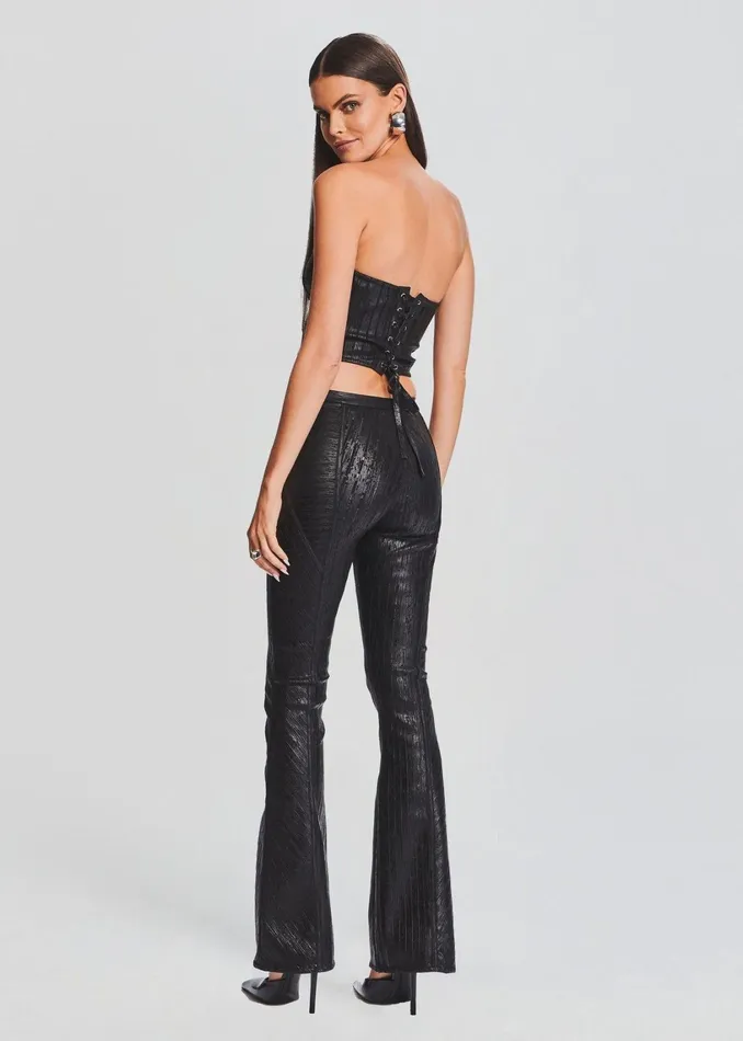 Retrofete Tops Evey Coated Knit Top Coated Black 8211 Women