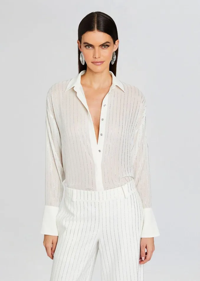 Retrofete Tops Kennedy Embellished Top White 8211 Women