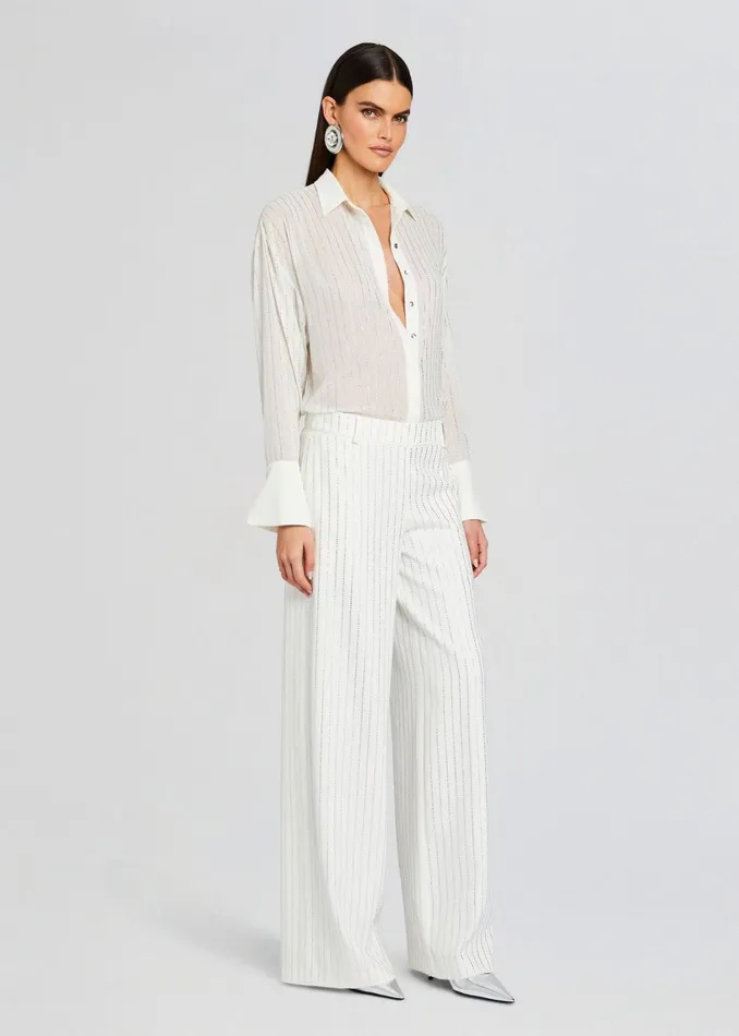 Retrofete Tops Kennedy Embellished Top White 8211 Women