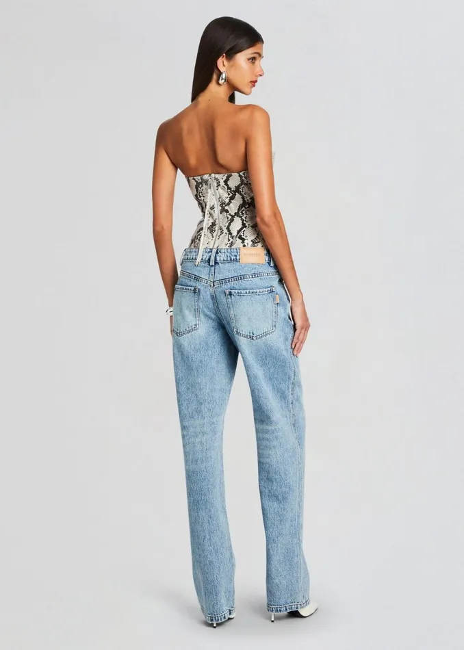 Retrofete Tops Leonie Leather Top Neutral Snake 8211 Women