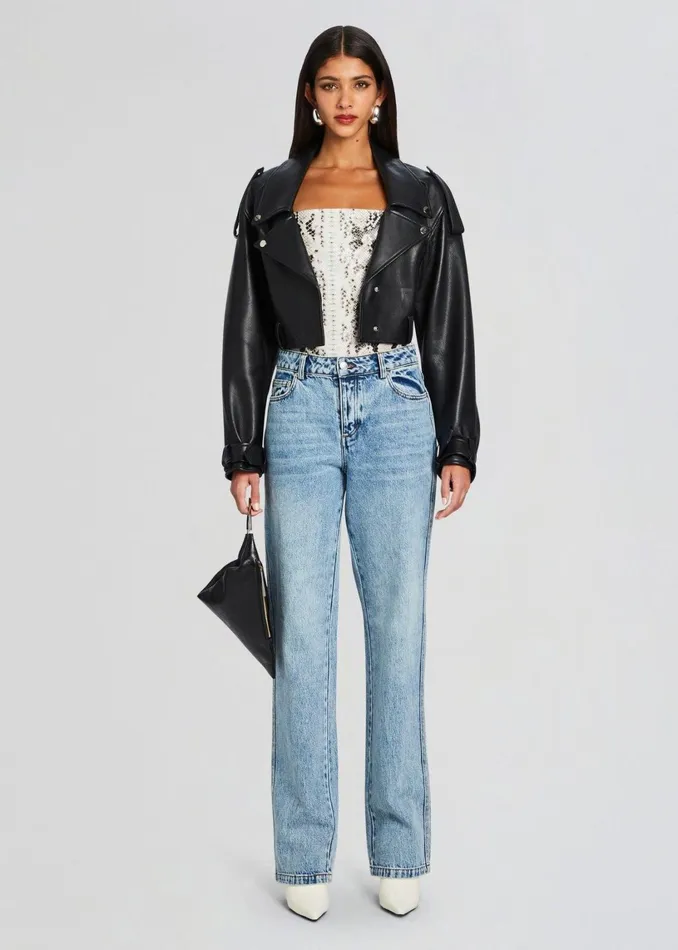 Retrofete Tops Leonie Leather Top Neutral Snake 8211 Women