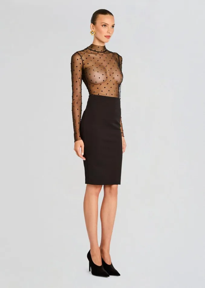 Retrofete Tops Lilith Mesh Top Black 8211 Women