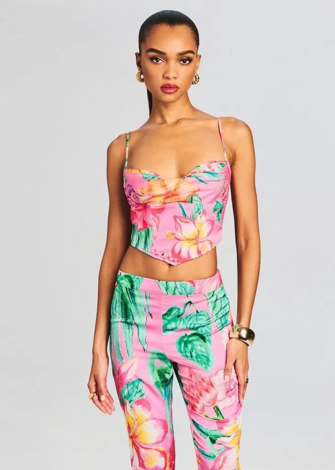 Retrofete Tops Megan Top Pink Floral 8211 Women