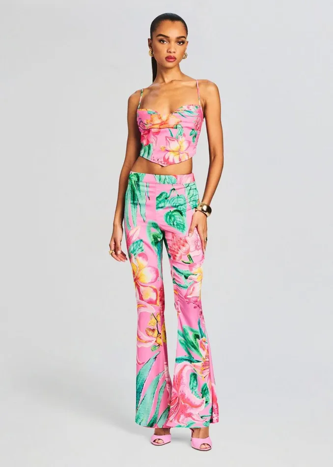 Retrofete Tops Megan Top Pink Floral 8211 Women