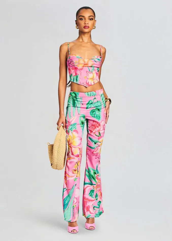Retrofete Tops Megan Top Pink Floral 8211 Women