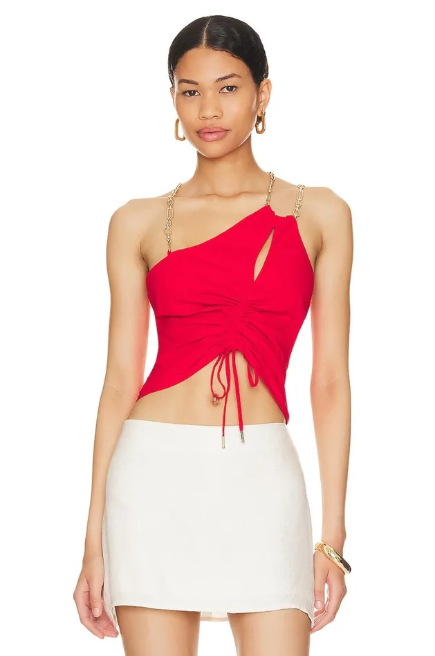 Rosalie Top Bright Red Women Lovers Friends Tops