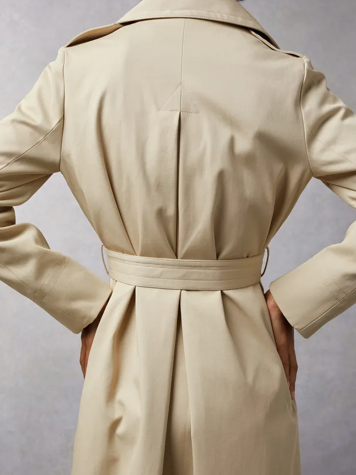 Rouje Adina Trench Coat Uni Sable Women Coats and Jackets