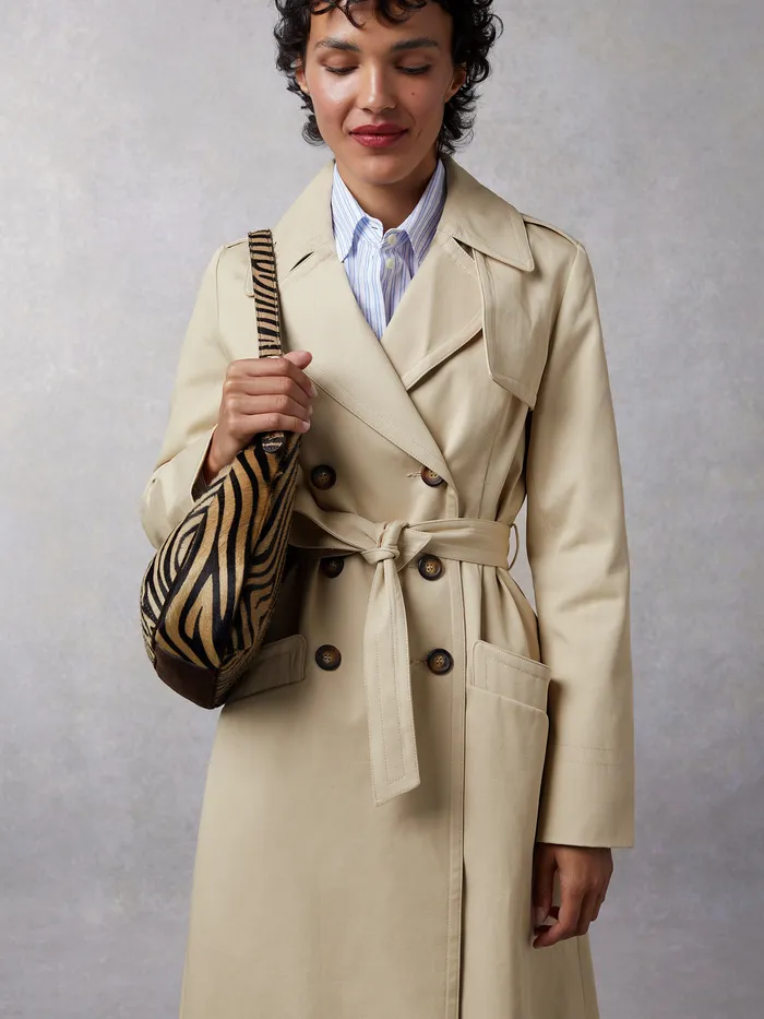 Rouje Adina Trench Coat Uni Sable Women Coats and Jackets